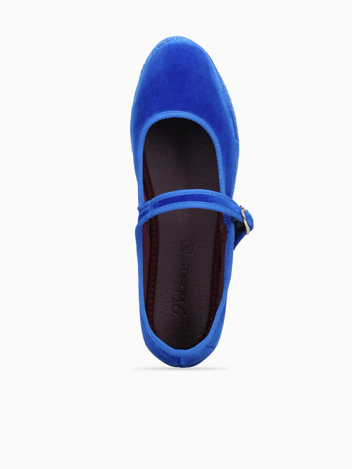 Mary Jane Oe Blue Velvet Blue / 5 / M