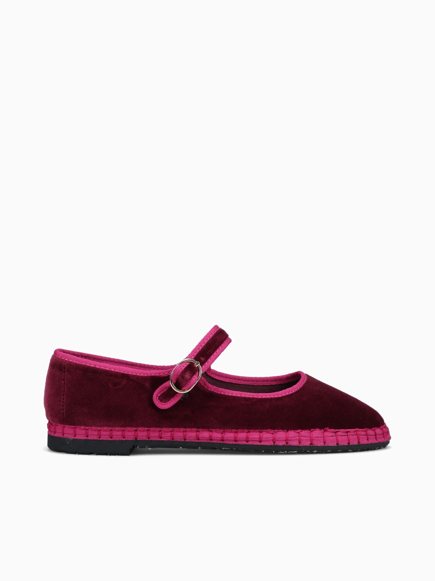 Mary Jane Ursula Burgundy Velvet Dark Red / 5 / M