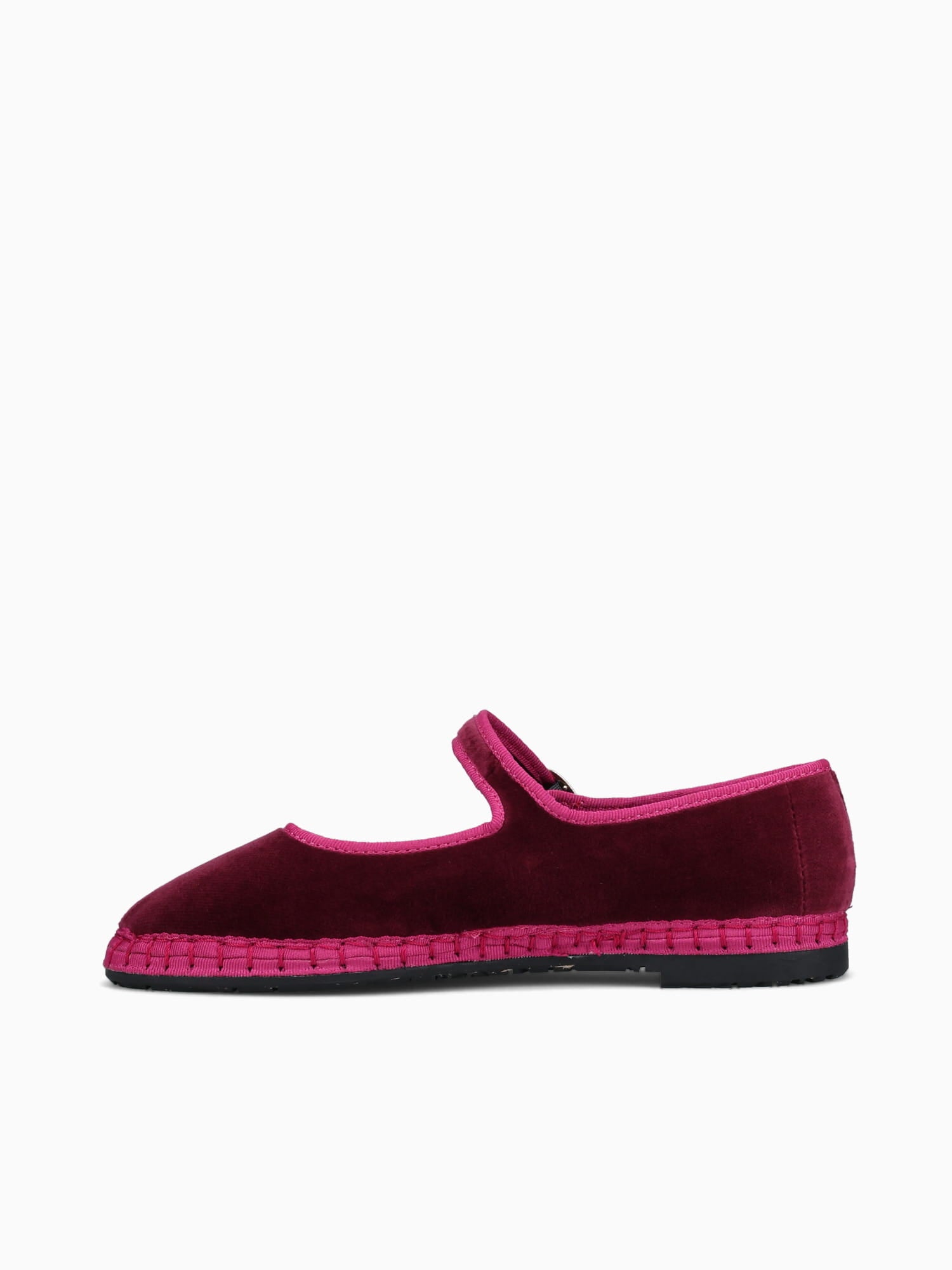 Mary Jane Ursula Burgundy Velvet Dark Red / 5 / M