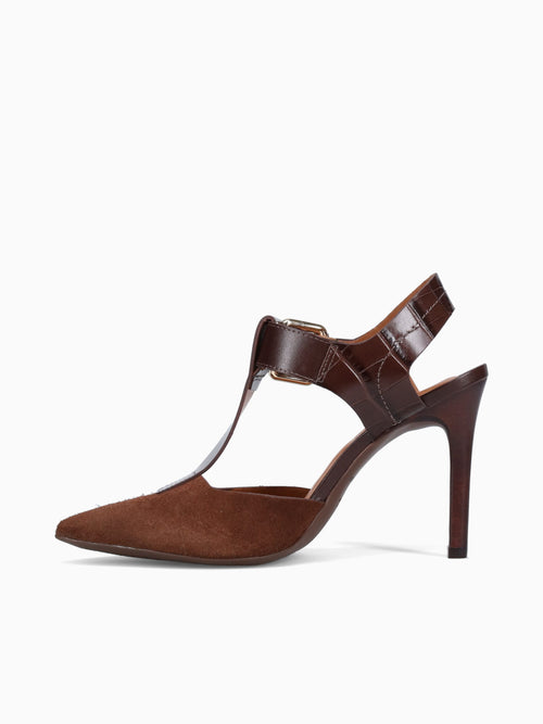 Ginger Brown Kid Suede Brown / 5 / M