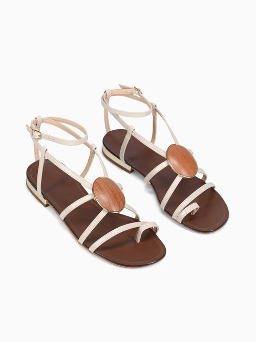 Riccarda Off White Leather Off White / 5 / M