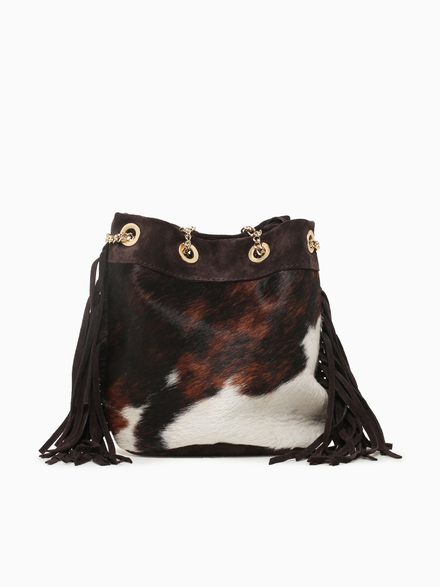 Liliana Bucket Bag Cow Print Brown Multi