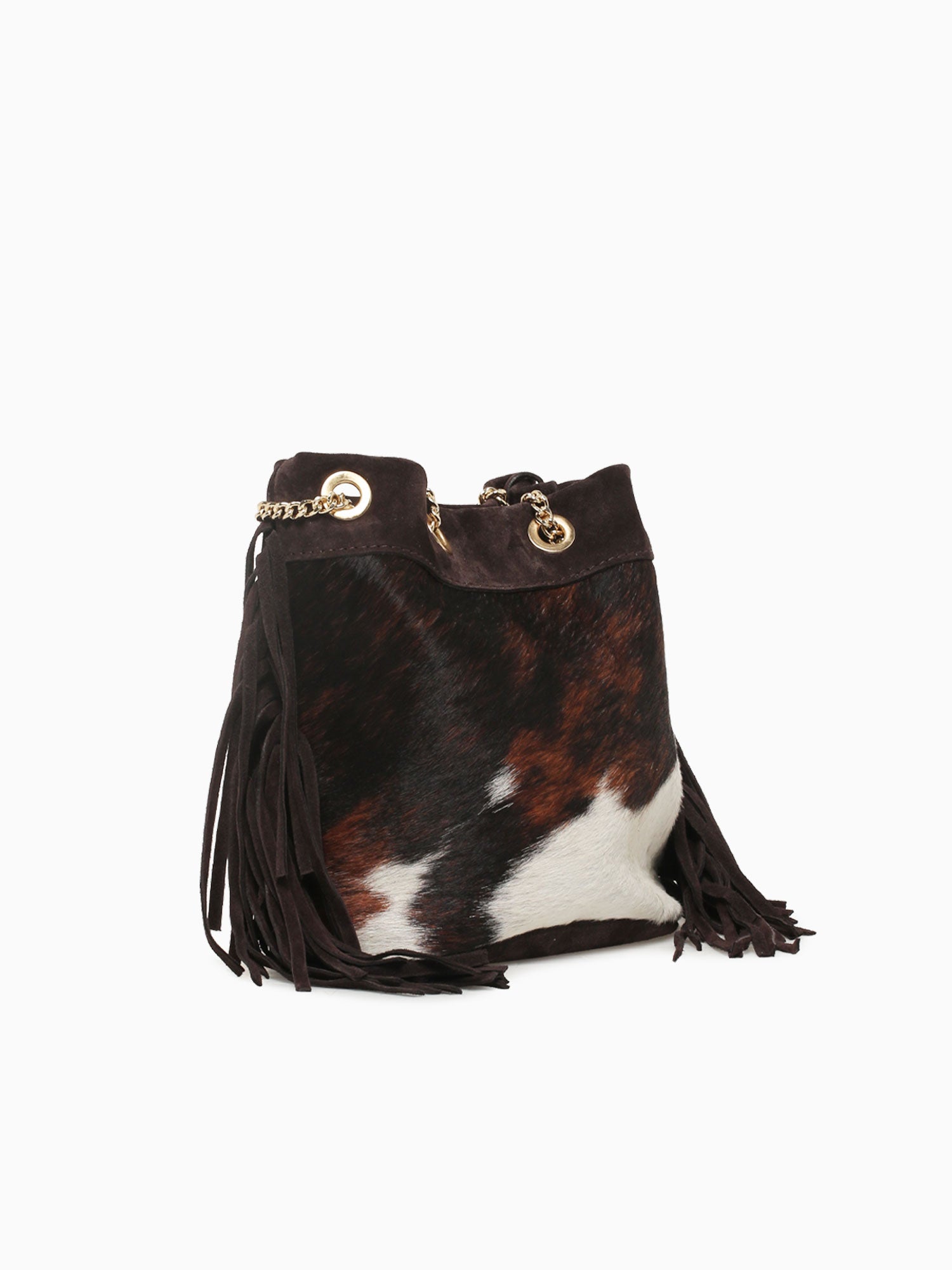 Liliana Bucket Bag Cow Print Brown Multi