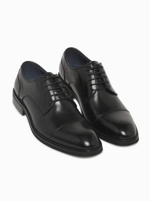 Criston Black Brushed Calf Leather Black / 7 / M