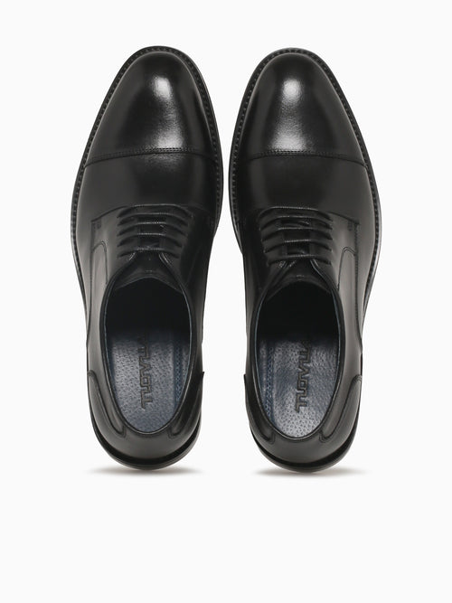 Criston Black Brushed Calf Leather Black / 7 / M