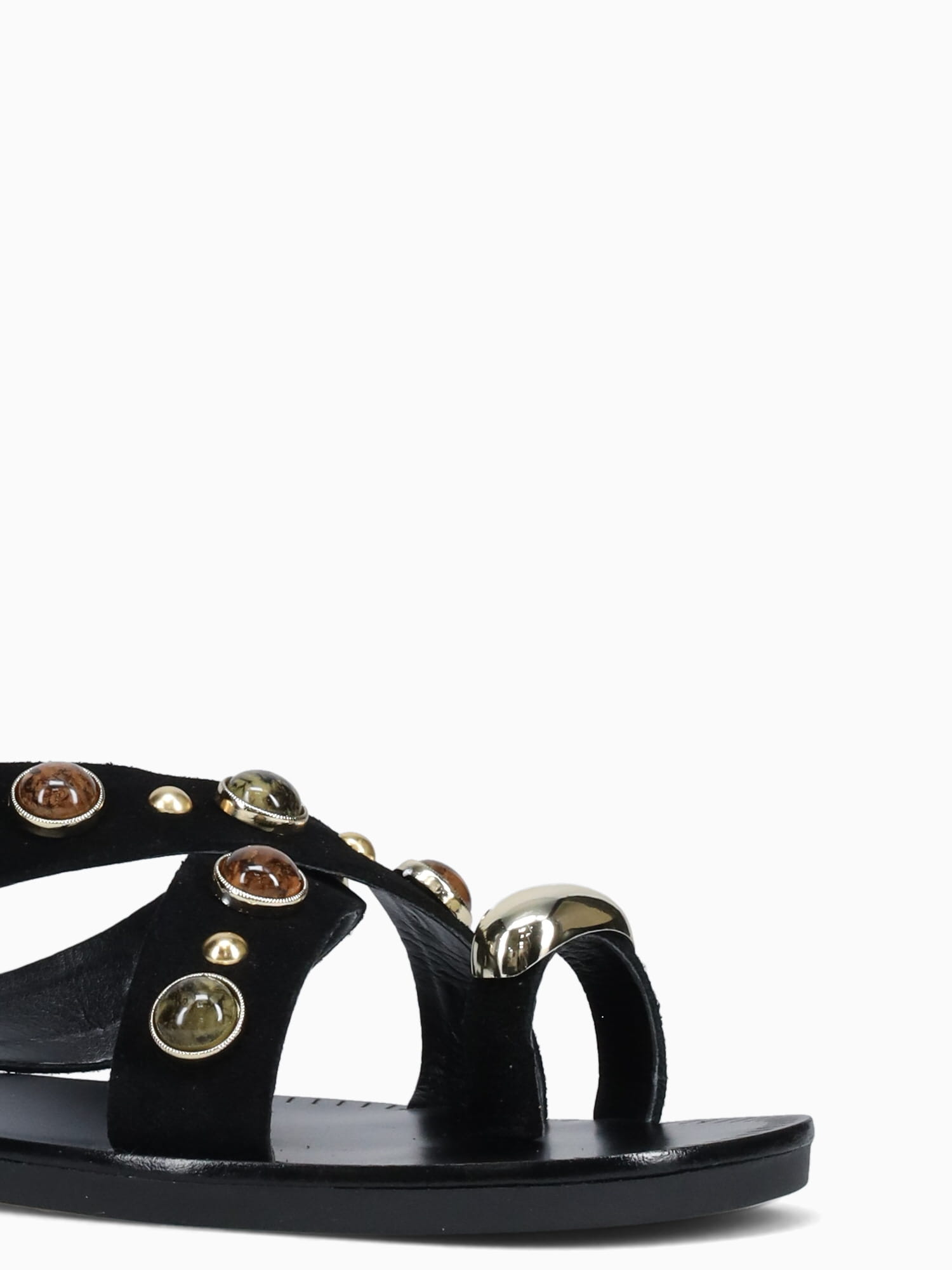 Loretta Black Gold suede Black / 5 / M