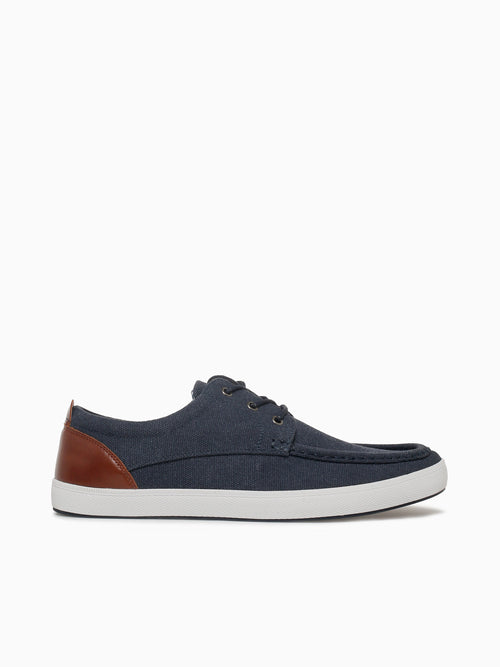 Angler Navy Tan canvas Navy / 7 / M