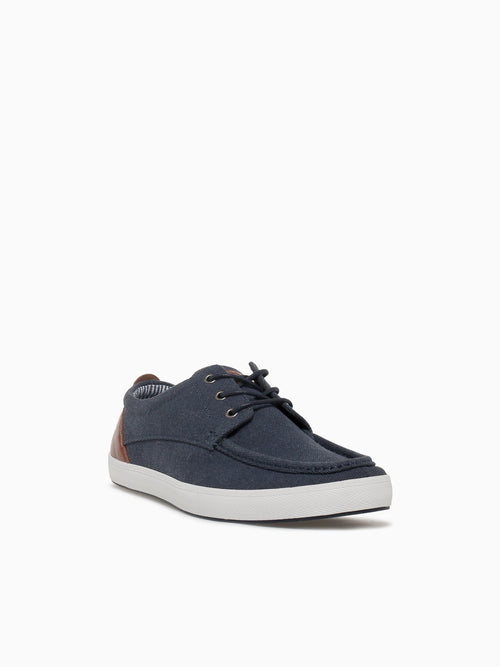 Angler Navy Tan canvas Navy / 7 / M