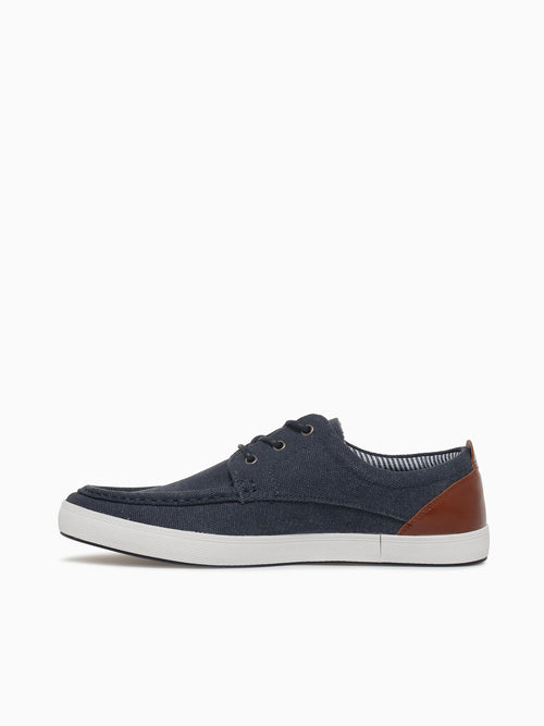 Angler Navy Tan canvas Navy / 7 / M