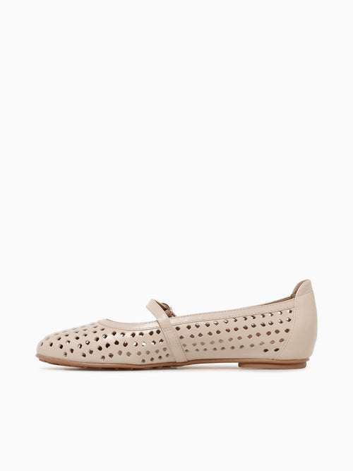 Ariaperf Ivory Mist Glossy Leather Off White / 5 / M