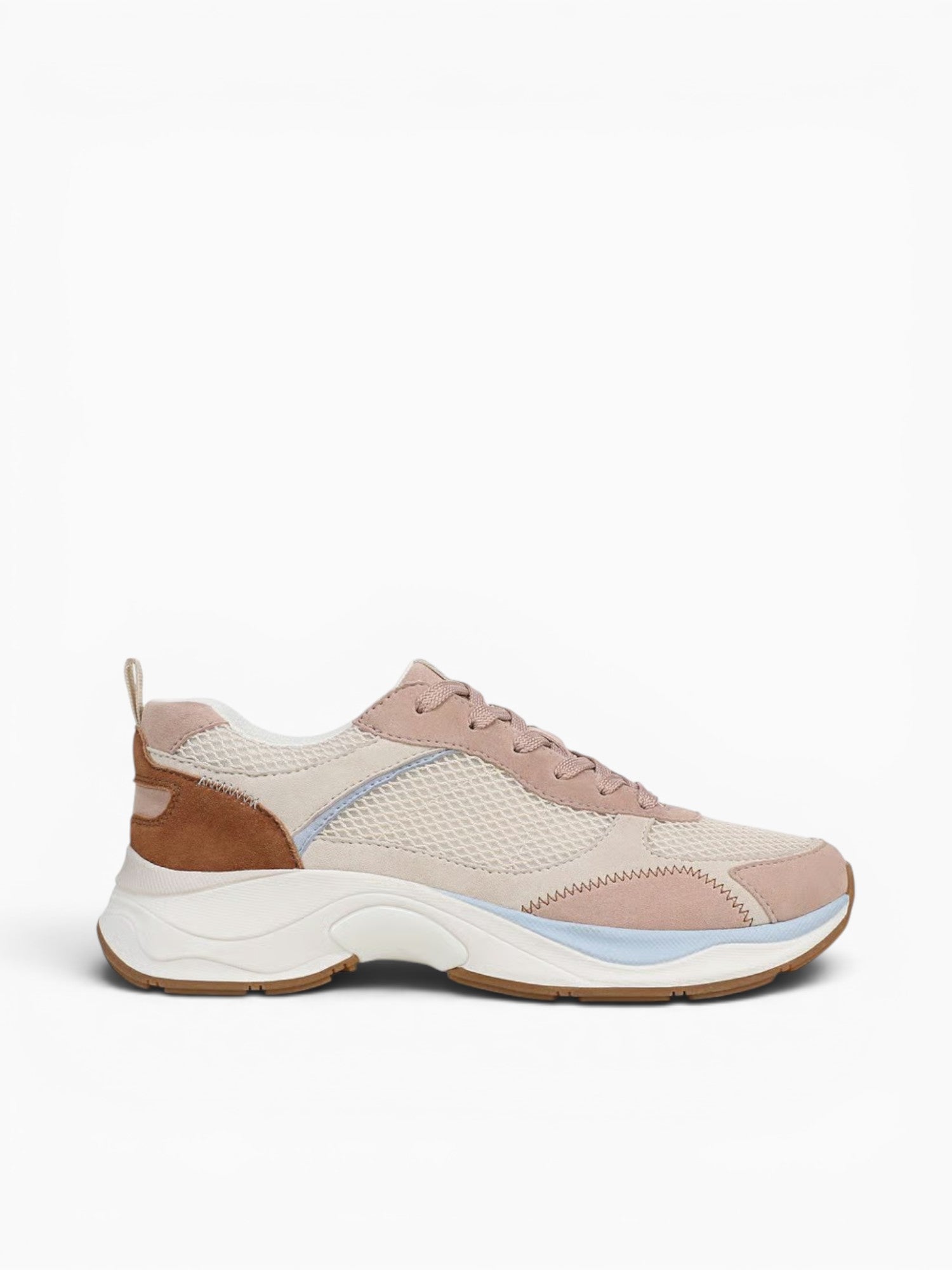 Zoie Ivory Pink Walnut leather Fabric Multi / 5 / M