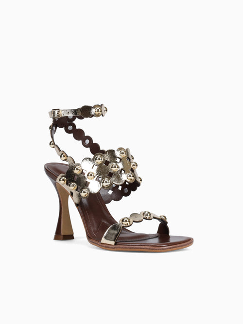 Ameline Gold Crystal Leather Gold / 5 / M