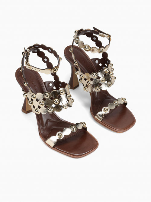 Ameline Gold Crystal Leather Gold / 5 / M