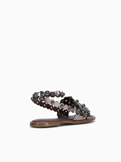 Agnes Pewter Crystal Leather Pewter / 5 / M
