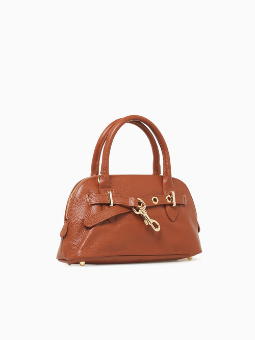 Eva Ring Hook Small Top Handle Cuoio Scu Medium Brown