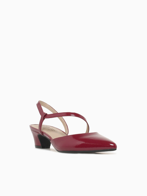 Minimalist Dark Cherry Patent Dark Red / 5 / M
