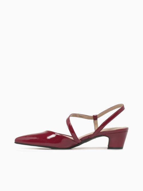 Minimalist Dark Cherry Patent Dark Red / 5 / M