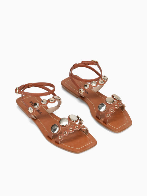 Josie Lynn Caramelo Ouro napa Tan / 5 / M