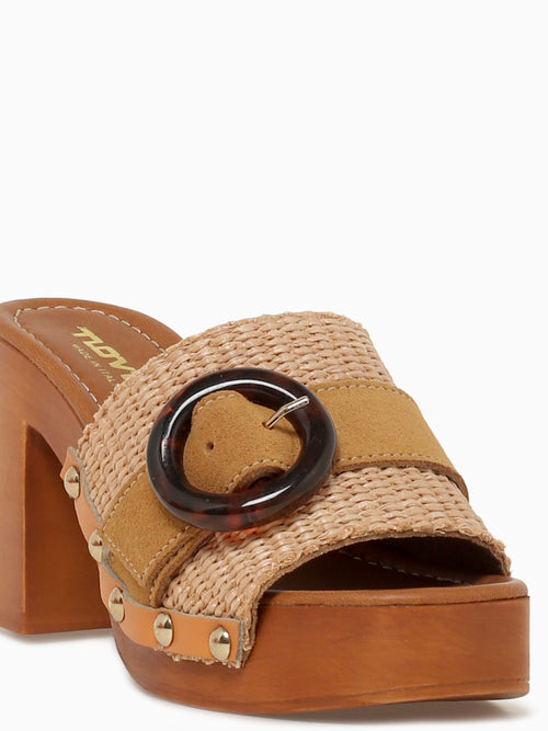 9420 Natural Brandy raffia Suede Natural / 36 / M