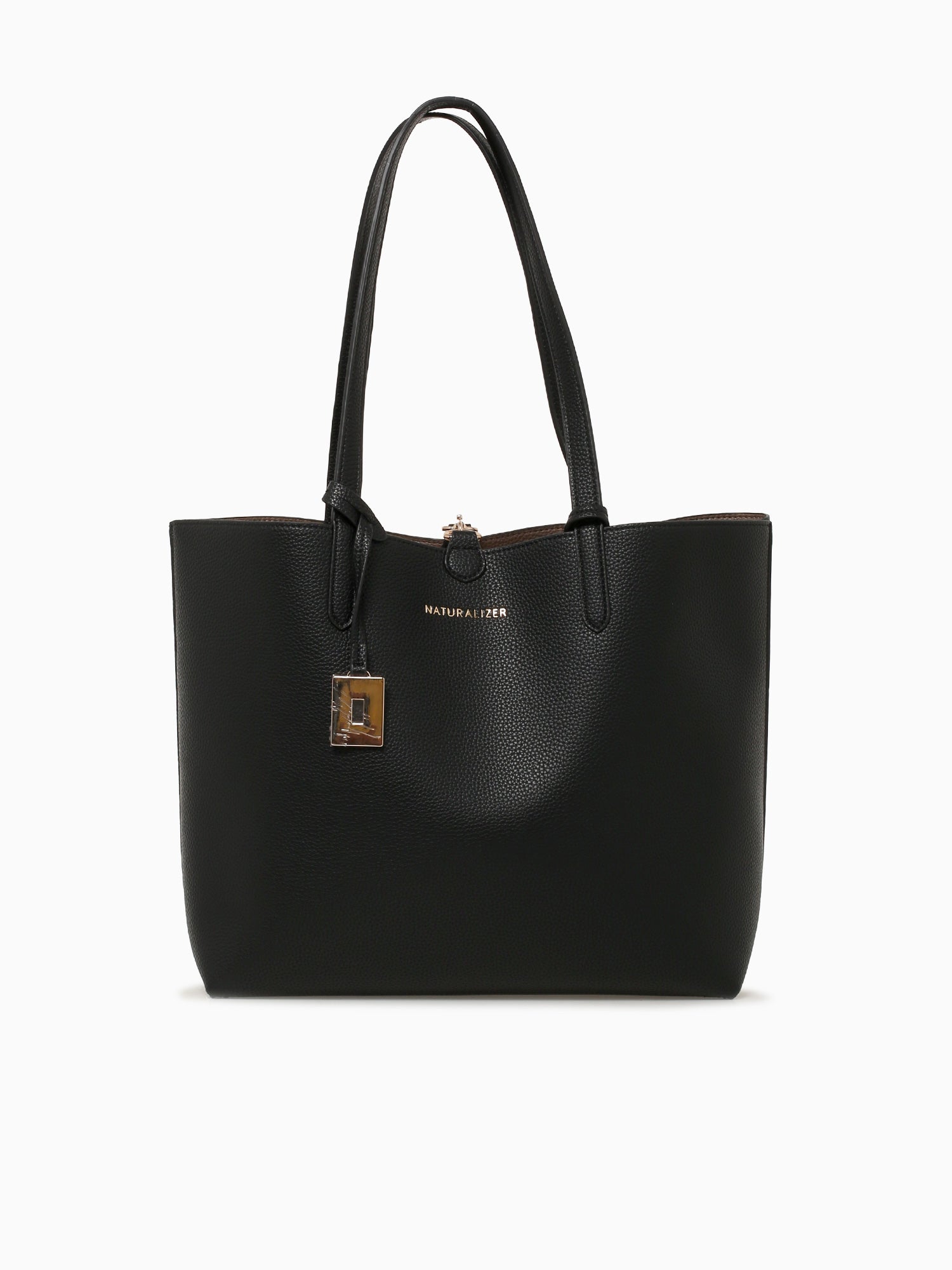 Nicole Tote Bag Black Brown Brown