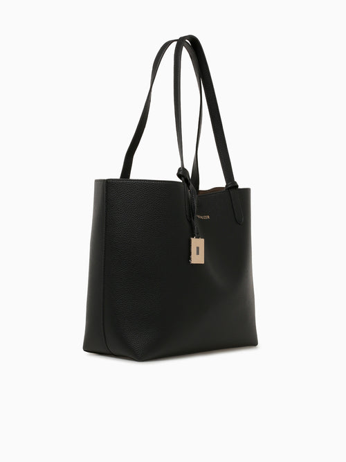 Nicole Tote Bag Black Brown Brown