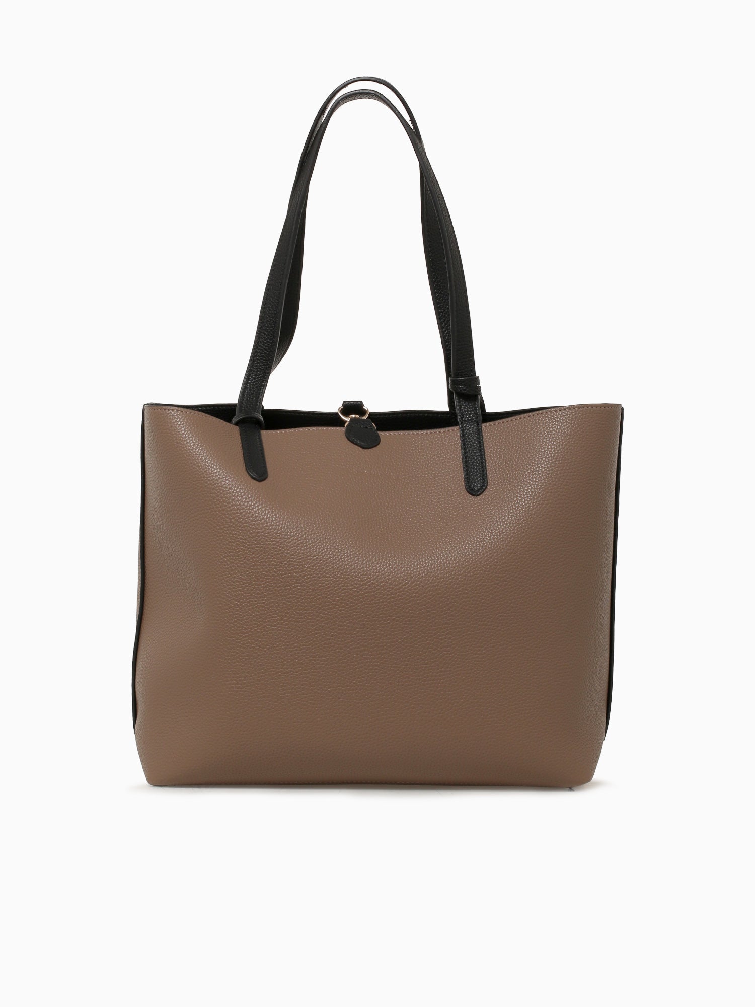 Nicole Tote Bag Black Brown Brown