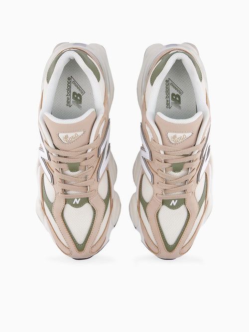 9060 Beige Green leather Beige / 4 / M