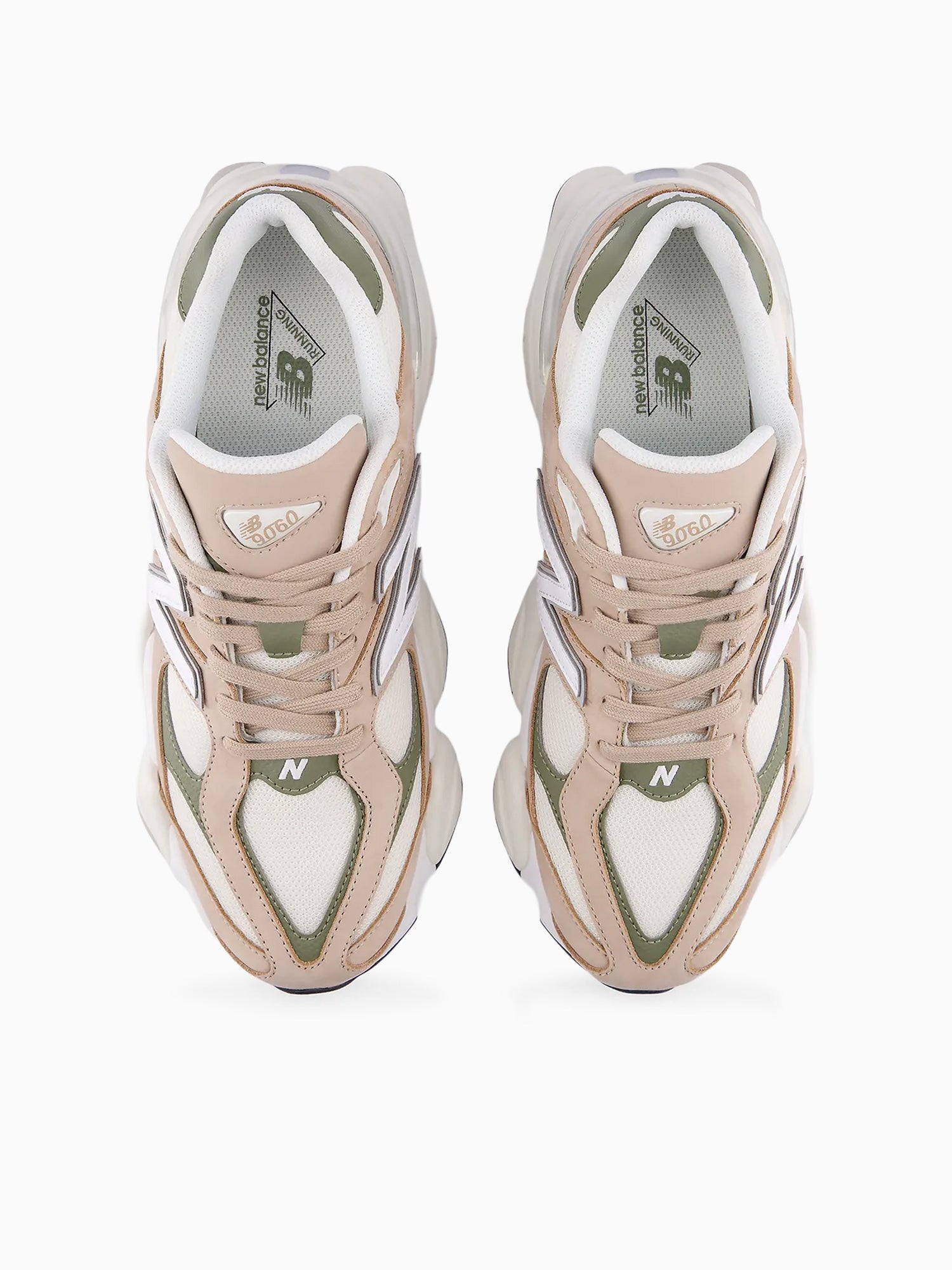 9060 Beige Green leather Beige / 4 / M