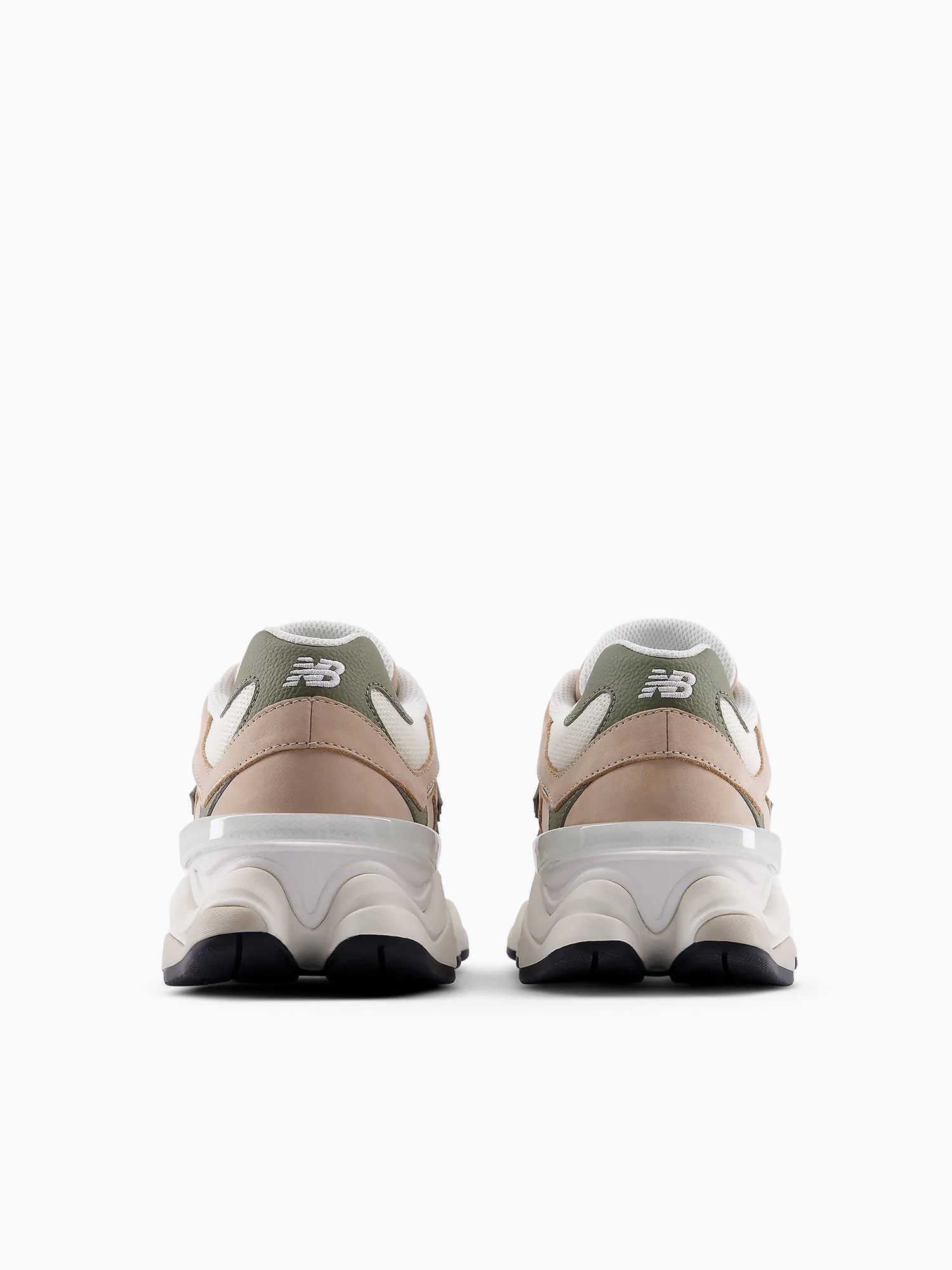9060 Beige Green leather Beige / 4 / M