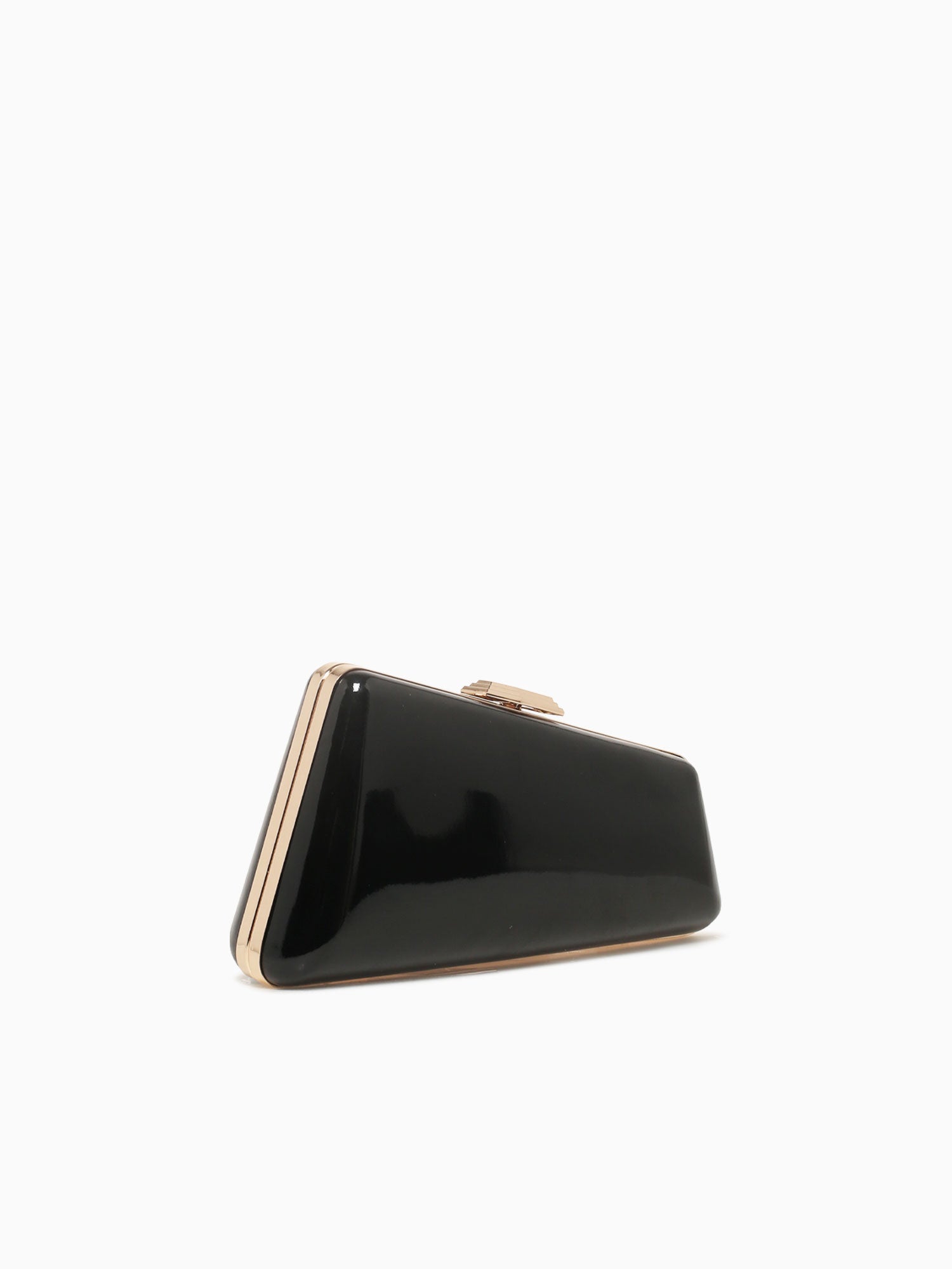 Irene Patent Box Bag Black Black