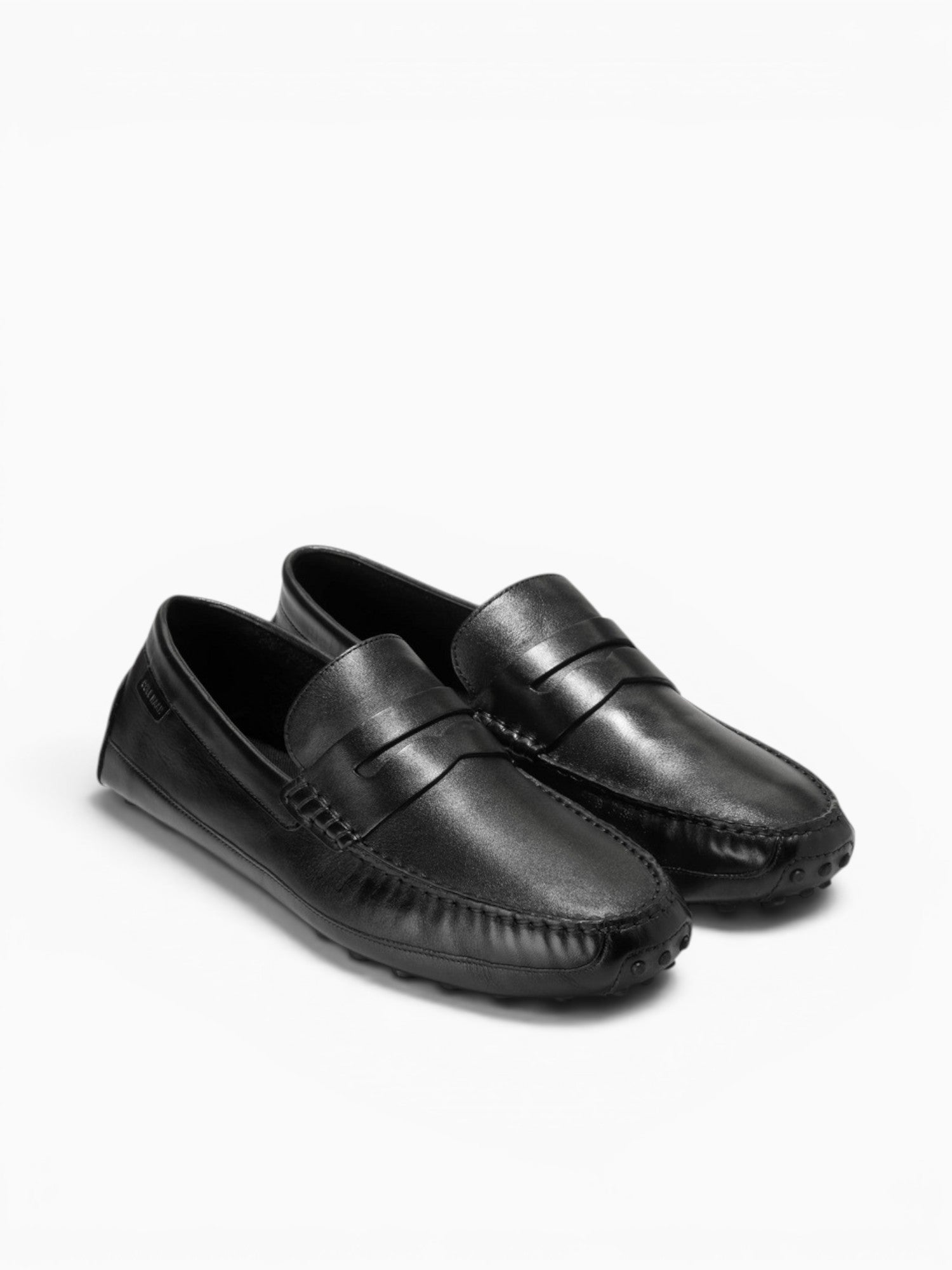 Hall Gand Penny Driving Loafers Leather Black / 7 / M