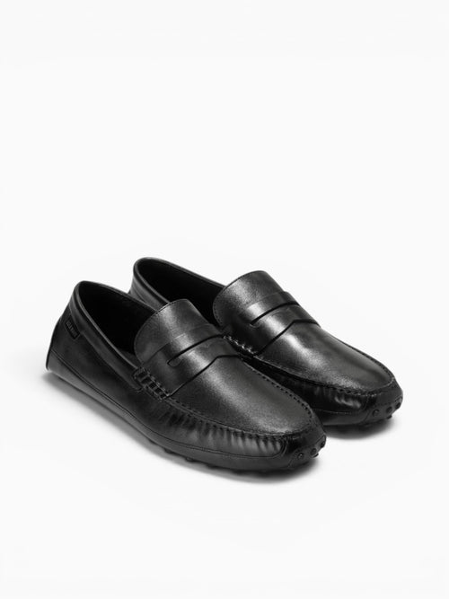 Hall Gand Penny Driving Loafers Leather Black / 7 / M