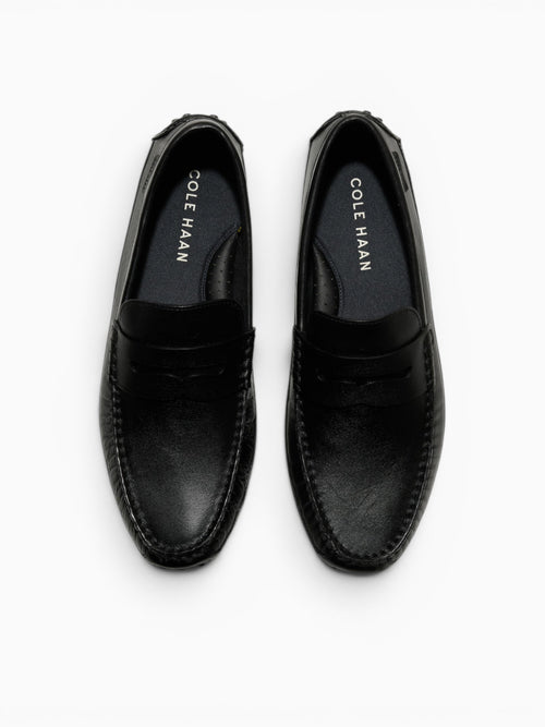 Hall Gand Penny Driving Loafers Leather Black / 7 / M