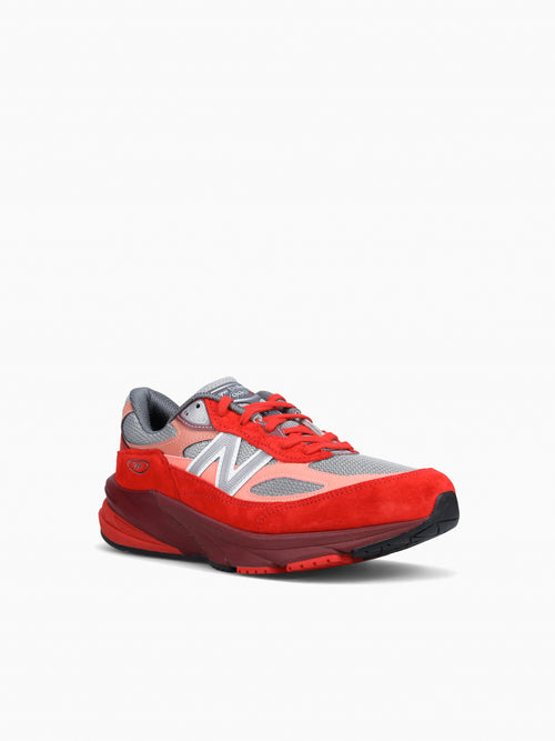 990v6 Moltenlava Burgundy Grey mesh Red / 8 / M