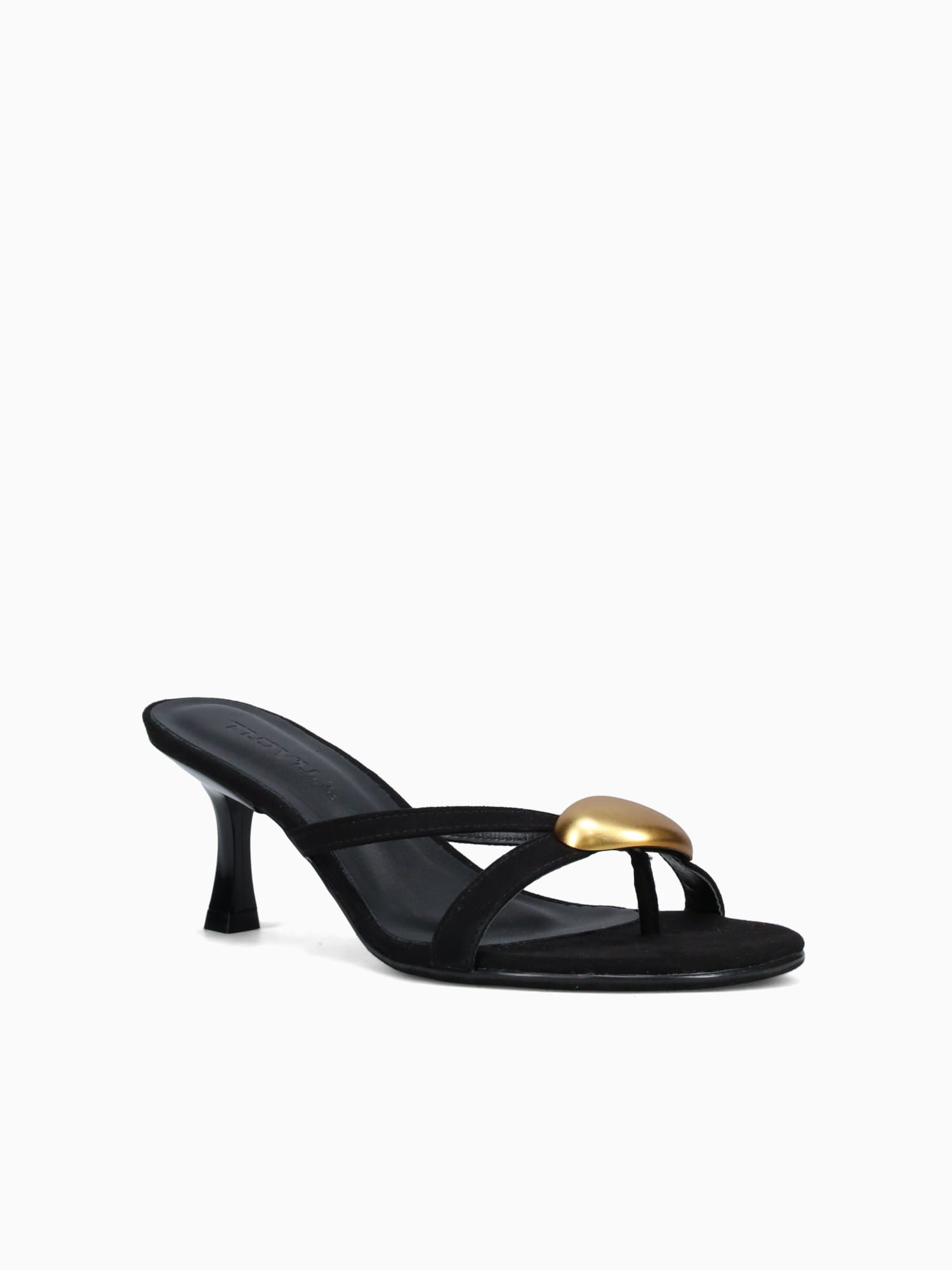 Hillary Black Gold suede Black / 5 / M