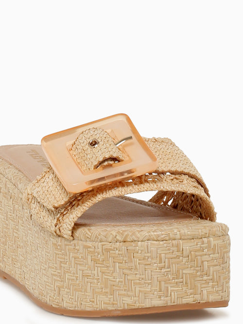 Kailin Beige Raffia Beige / 5 / M