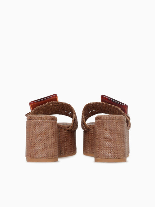Kailin Brown Raffia Brown / 5 / M