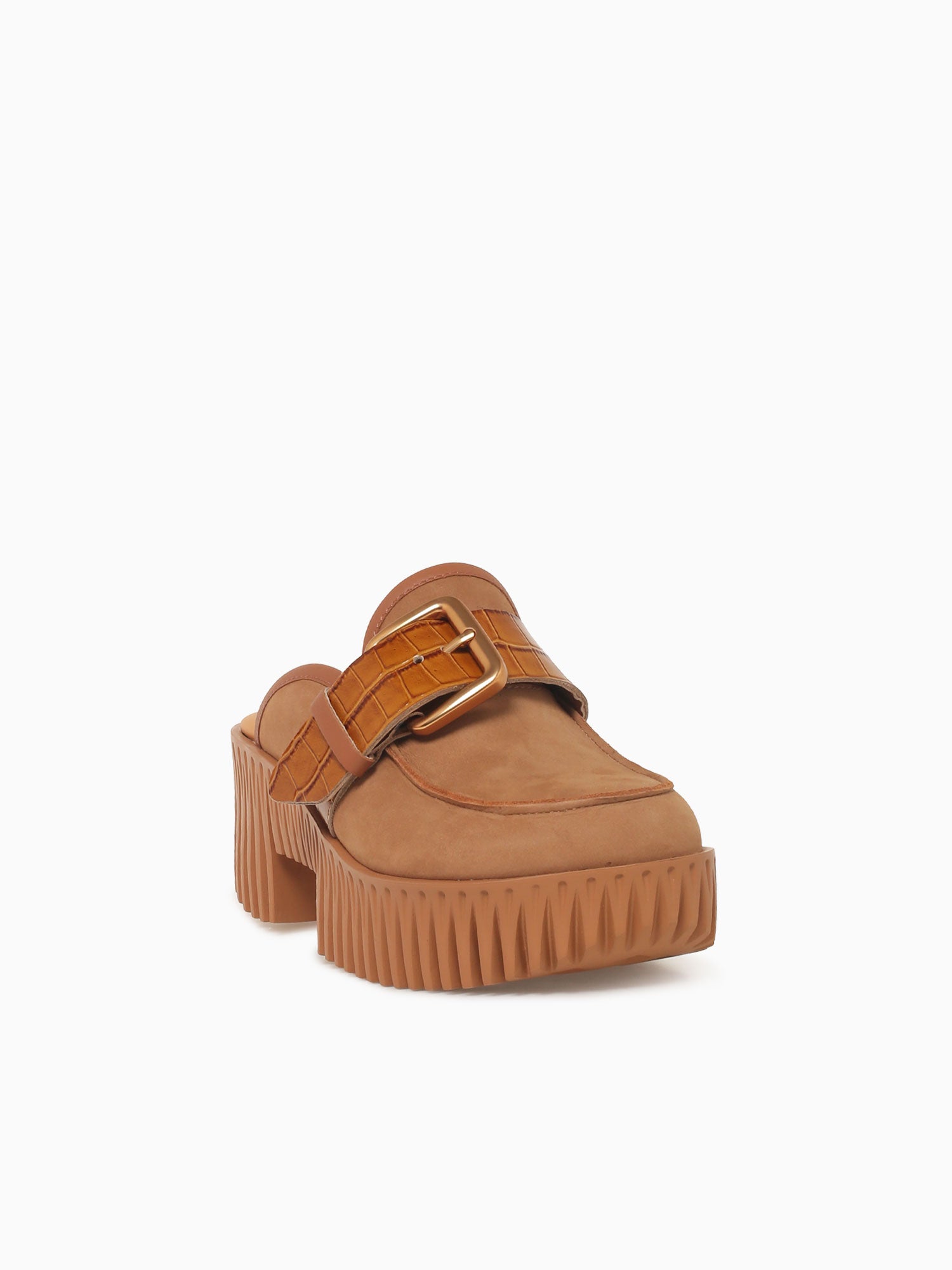 Plia Hazel Sand Nobuck Leather Tan / 36 / M