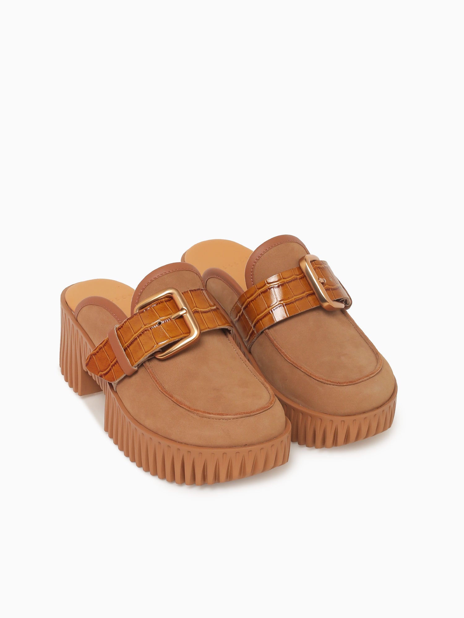 Plia Hazel Sand Nobuck Leather Tan / 36 / M