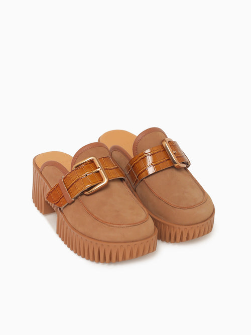 Plia Hazel Sand Nobuck Leather Tan / 36 / M