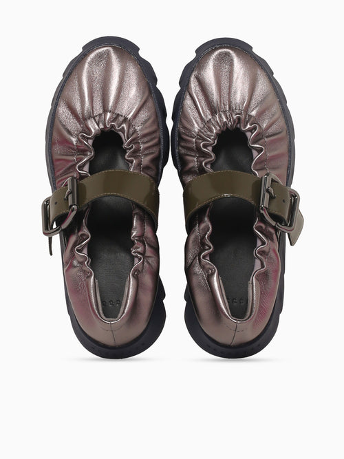 Tura Cove Gunmental Leather Pewter / 36 / M