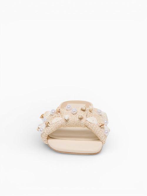 Lizza Oatmeal Raffia Off White / 6 / M
