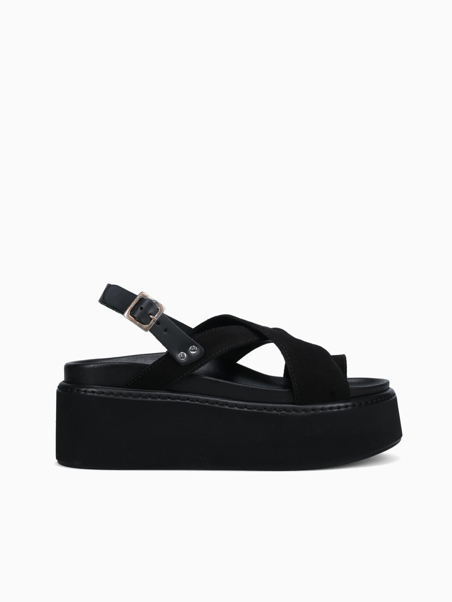 6219 Black Suede Leather