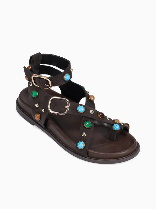 Lale Mogano Suede Dark Brown / 36 / M