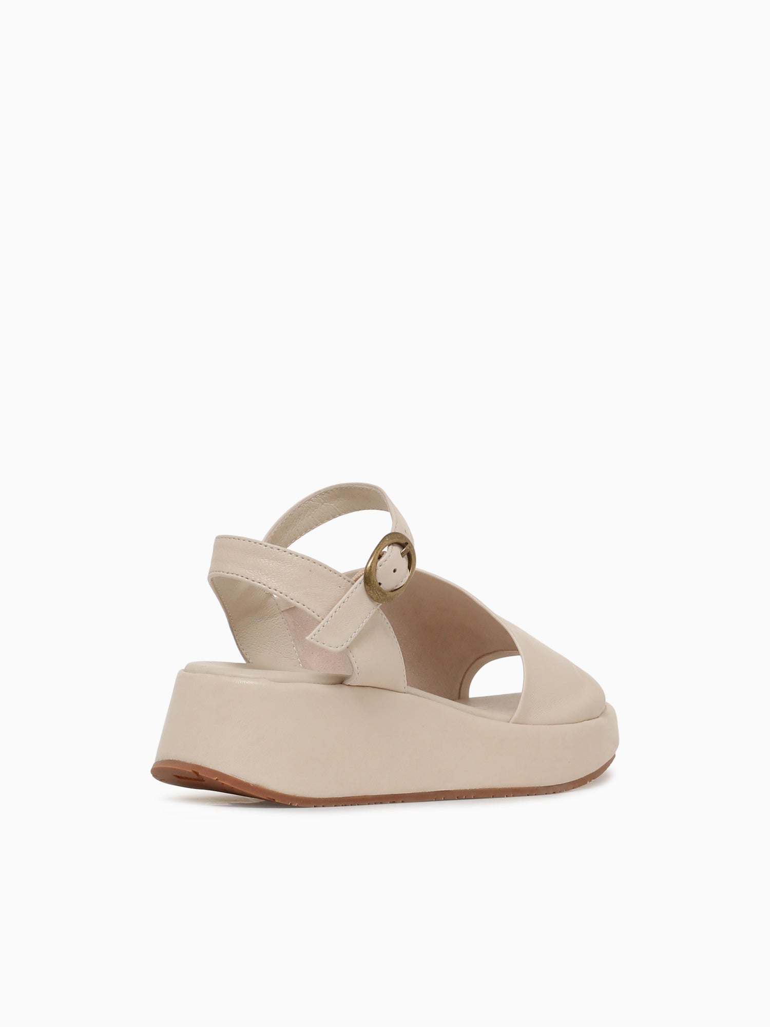 Etta White Sand Leather Other / 6 / M