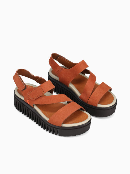 1573 Dark Orange Brown Lea Orange / 36 / M