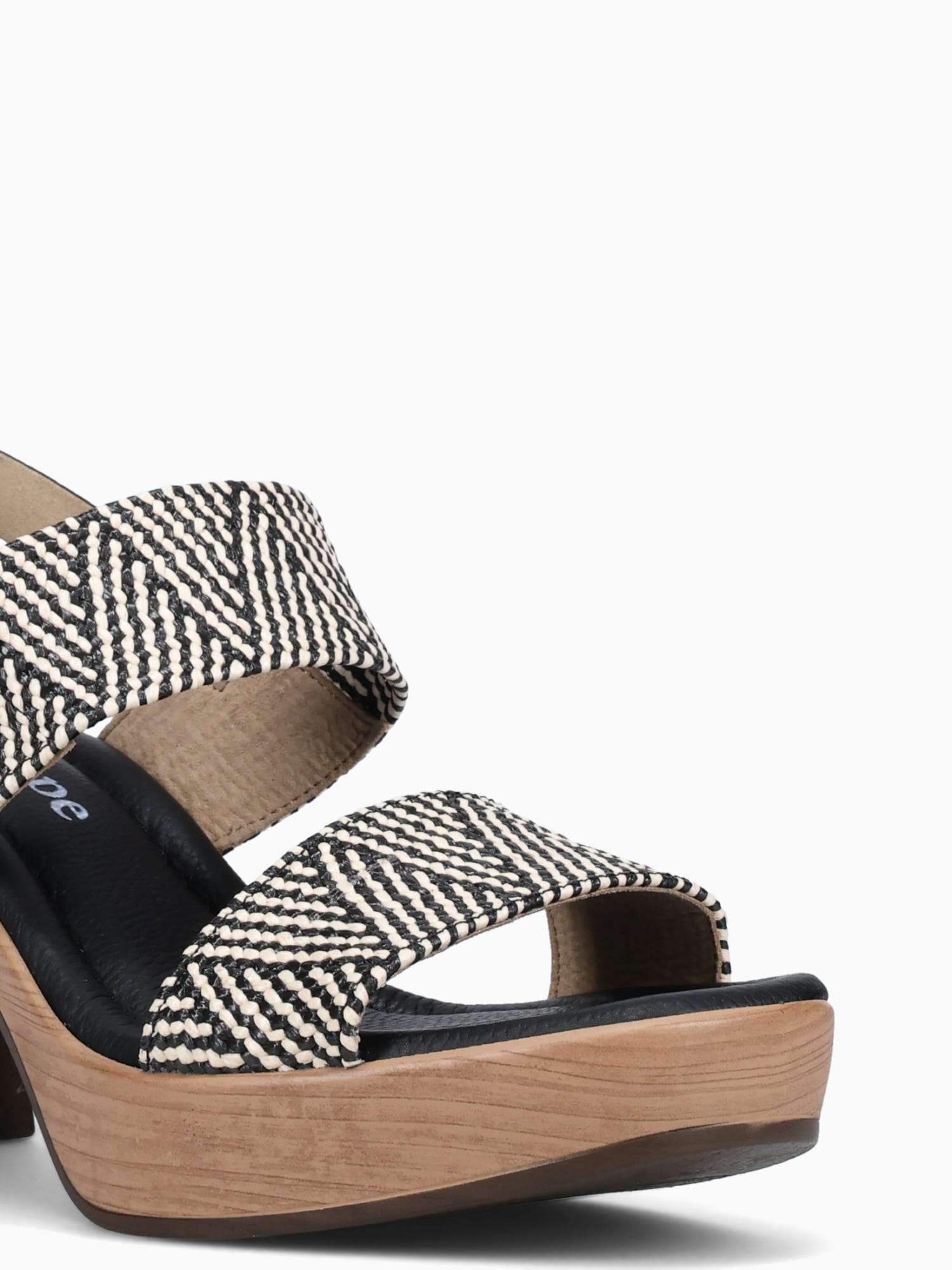 6336 Negro beige raffia Black / 36 / M
