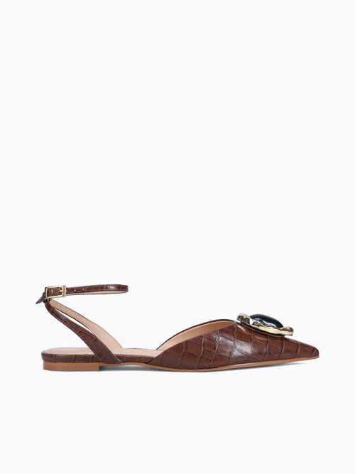 7110051 Cafe Croco Brown / 5 / M