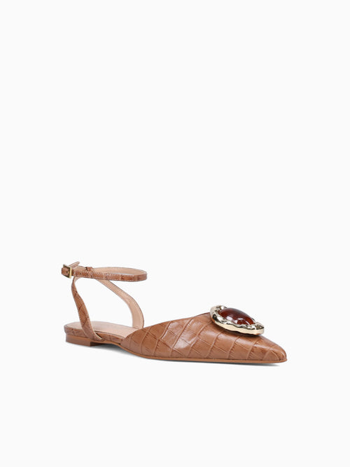7110051 Camel Croco Tan / 5 / M