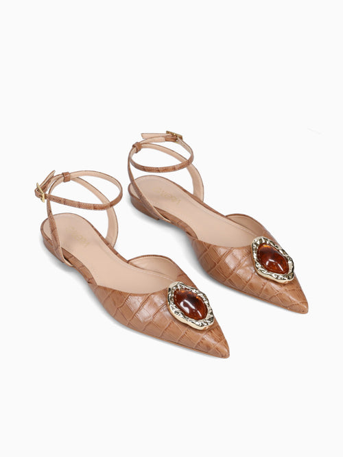 7110051 Camel Croco Tan / 5 / M